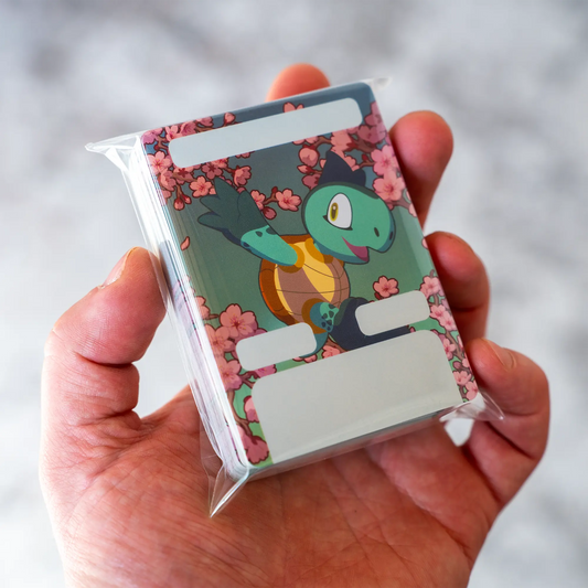 filled clear bulk sleeve for up to 50 standard and japanese size tcg trading cards