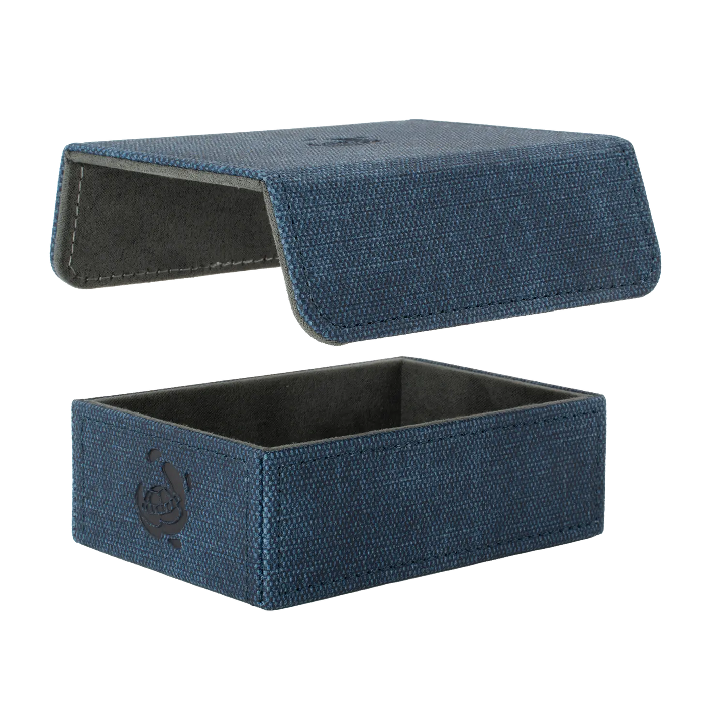 Caratex TokenCove Navy Nightblue dice and token box with detachable magnetic lid that can be fixed magnetically to the bottom