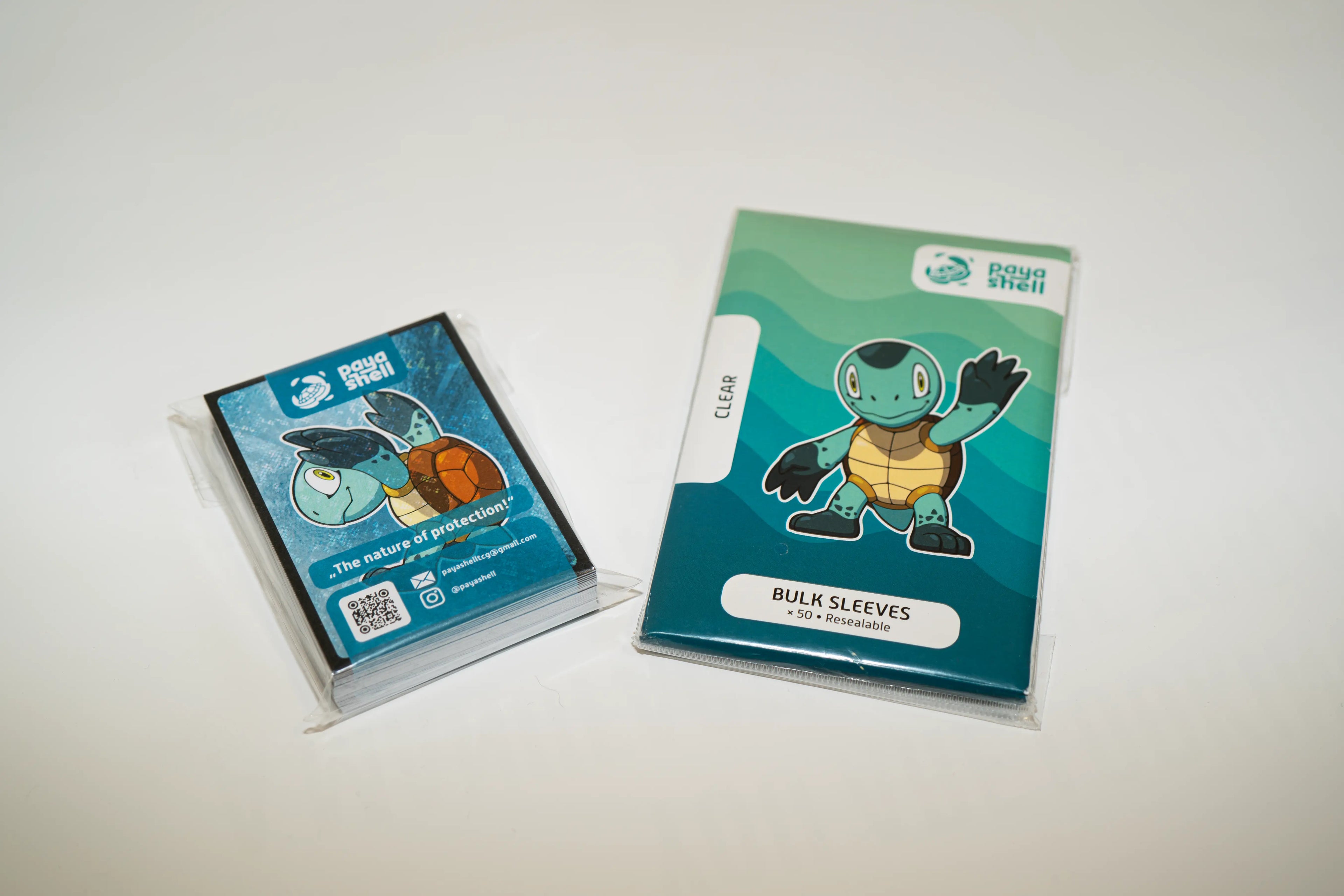 Payashell Bulk Sleeves—thick, resealable, and ideal for storing or shipping up to 50 TCG cards (Pokémon, Lorcana, One Piece, etc.)."