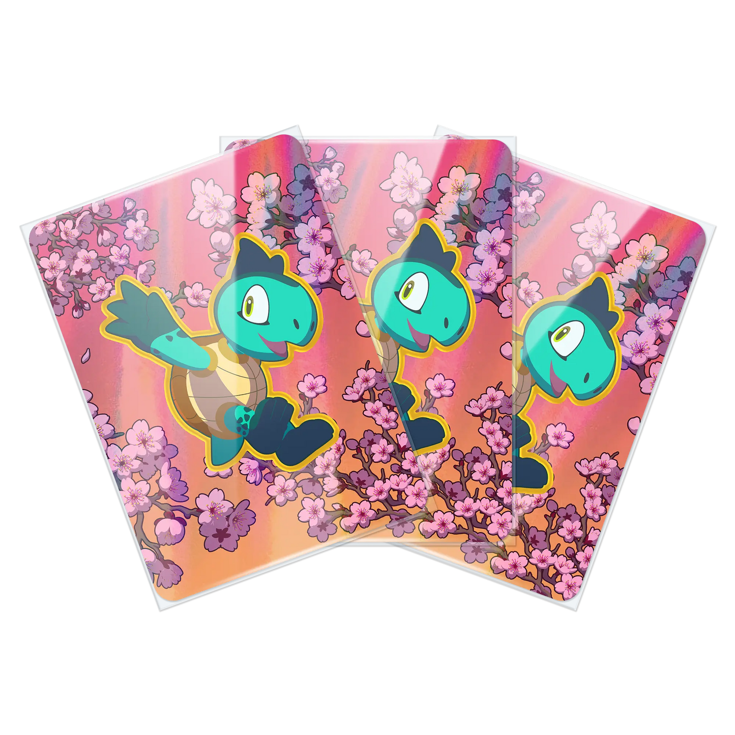 fan of thick sideloading clear inner sleeves for double-sleeving standard size tcg trading cards