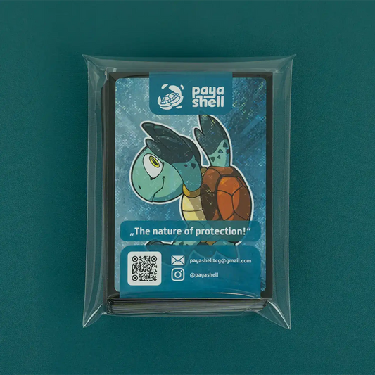 filled clear bulk sleeve for up to 50 standard and japanese size tcg trading cards