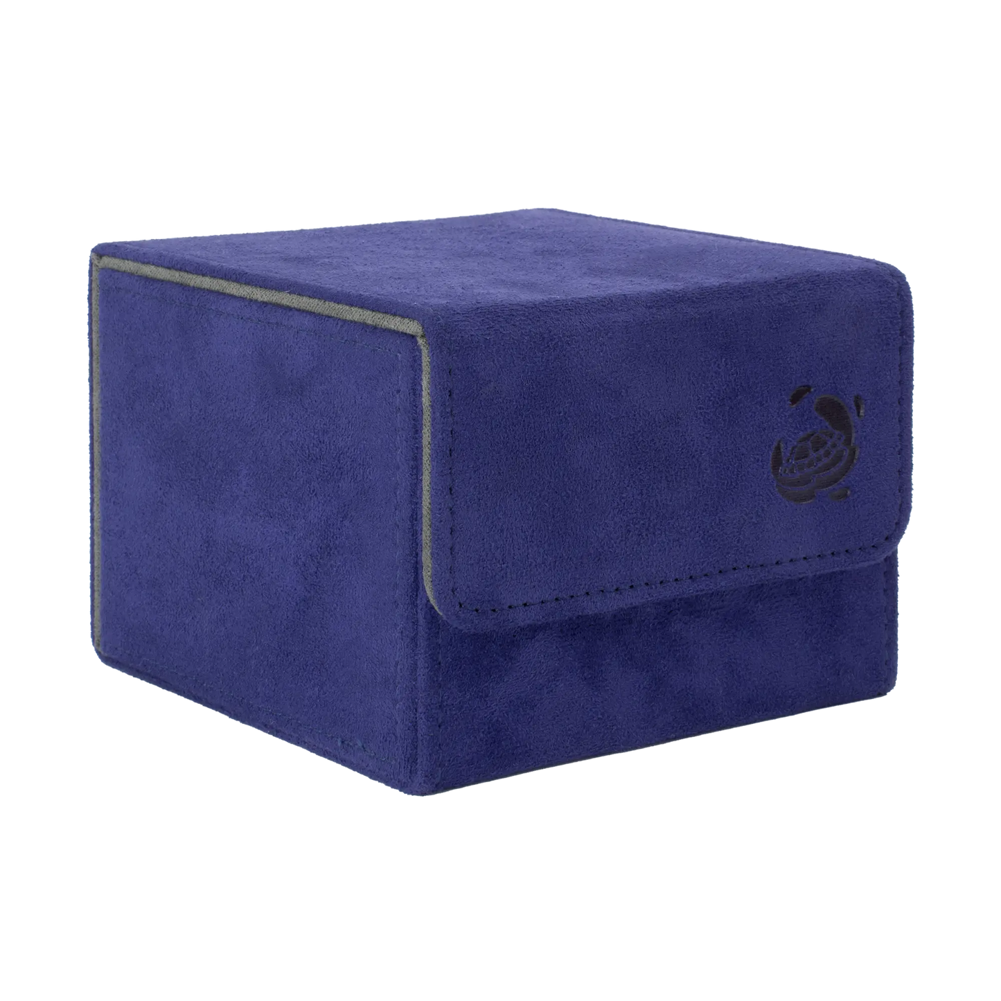 closed indigo soft resiplush cardcove 133+ deck box with magnetic cover and extra-wide interior for outer sleeves that fits up to 133 double-sleeved or 160 single-sleeved standard or japanese size tcg trading cards