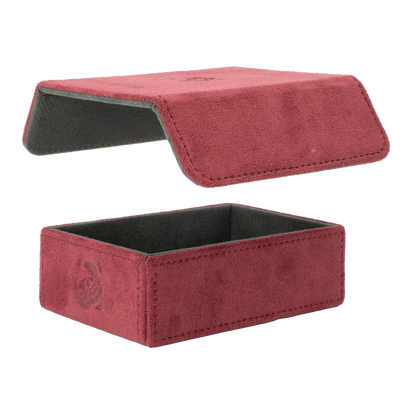 Resiplush TokenCove burgundy dice and token box with detachable magnetic lid that can be fixed magnetically to the bottom