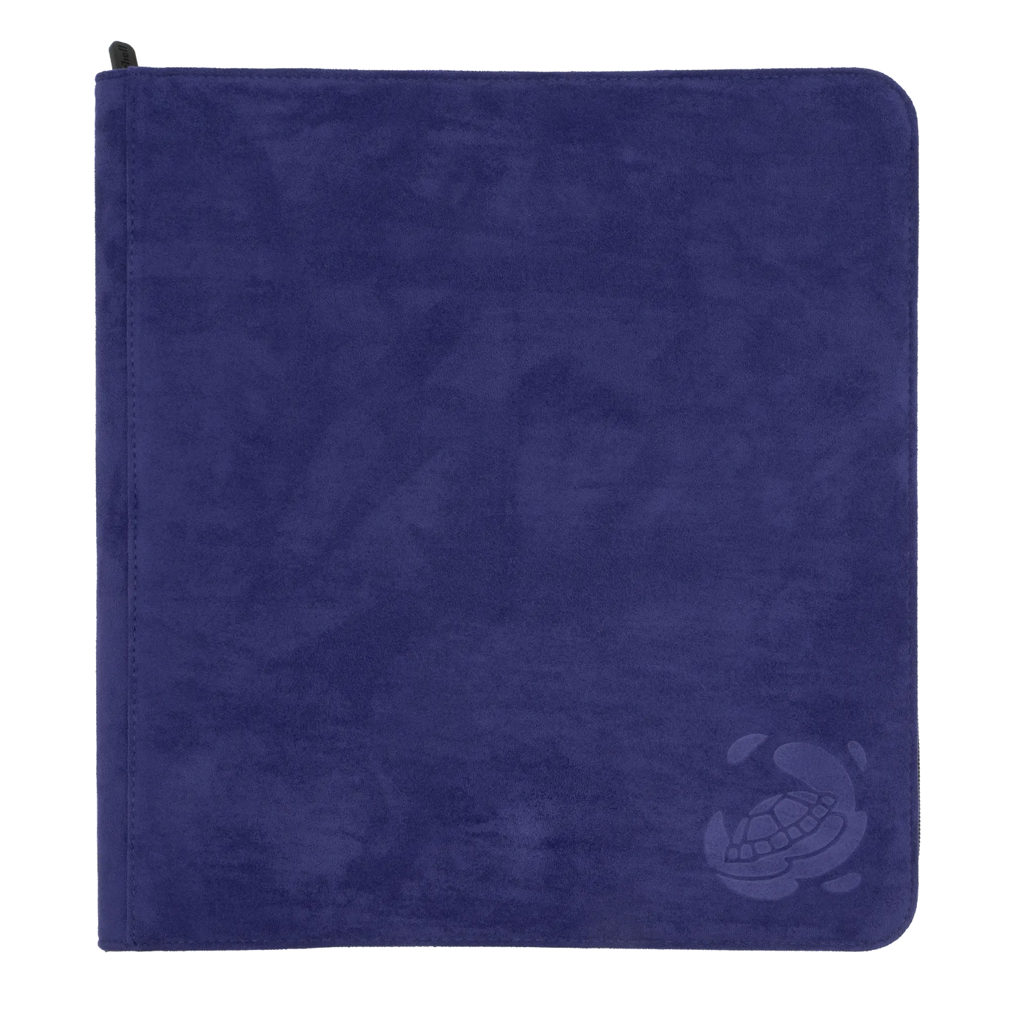 indigo soft resiplush zip-up album binder with 24 sideloading pockets per page, 4x3 layout, 20 double-sided, black pages, 3 extra mesh pockets for toploaders, magnetic card holders and sleeves and secure zipper for 480 standard and japanese size tcg trading cards