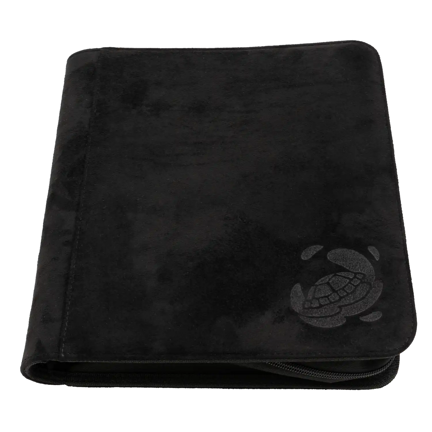 Resiplush 2x2 TCG Toploader Binder in Black — plush microfiber, 160 pockets, zipper closure, and side-loading design for premium card protection.