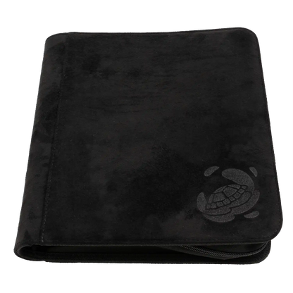 Resiplush 2x2 TCG Toploader Binder in Black — plush microfiber, 160 pockets, zipper closure, and side-loading design for premium card protection.