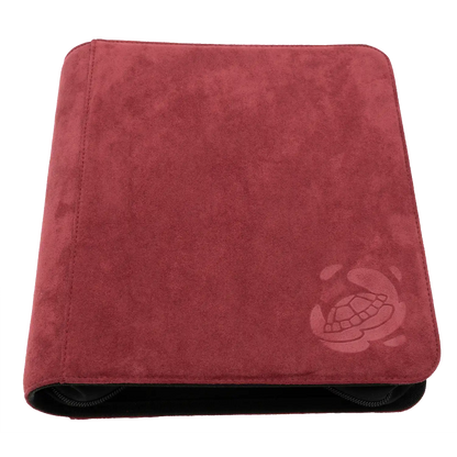 Resiplush 2x2 TCG Toploader Binder in Red — plush microfiber, 160 pockets, zipper closure, and side-loading design for premium card protection.