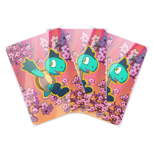 fan of thick toploading clear inner sleeves for double-sleeving standard size tcg trading cards