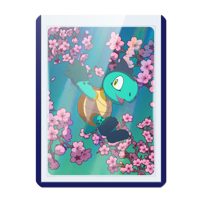 clear toploader with purple colored border and 35pt thickness for standard and japanese size tcg trading cards